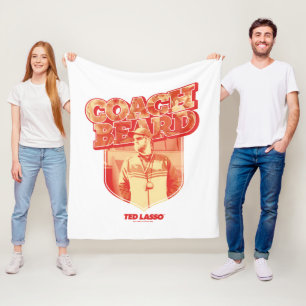 Ted Lasso   Coach Beard Badge Fleece Blanket