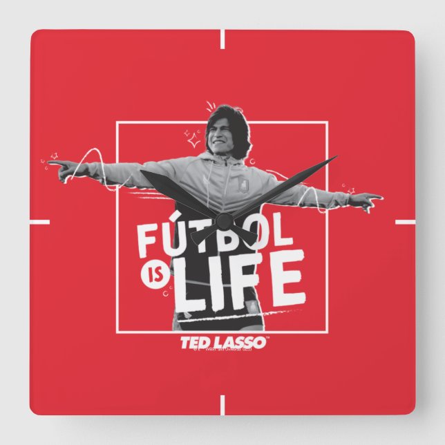 Ted Lasso | Dani Rojas Fútbol is Life Square Wall Clock (Front)