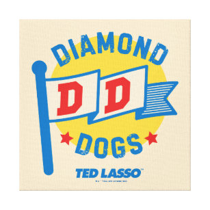 Ted Lasso   Diamond Dogs Pennant Graphic Canvas Print