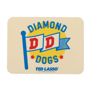 Ted Lasso   Diamond Dogs Pennant Graphic Magnet