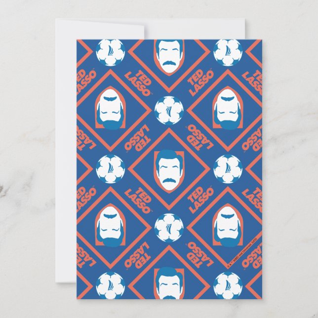 Ted Lasso | Face and Ball Diamond Pattern Card (Front)