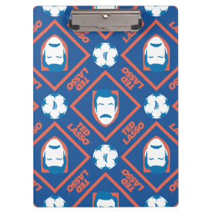 Ted Lasso Face and Ball Diamond Pattern Clipboard