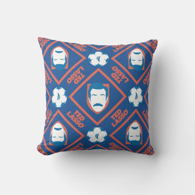 Ted Lasso | Face and Ball Diamond Pattern Cushion (Front)