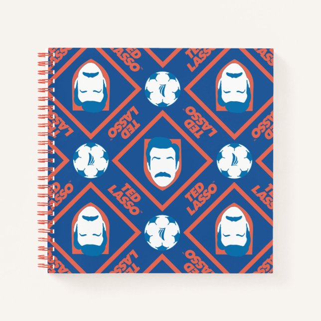 Ted Lasso | Face and Ball Diamond Pattern Notebook (Front)