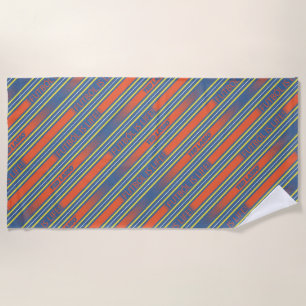 Ted Lasso Fútbol is Life Stripe Pattern Beach Towel
