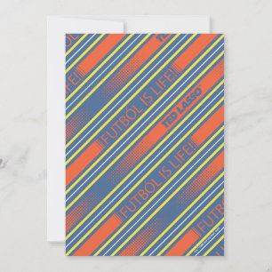 Ted Lasso   Fútbol is Life Stripe Pattern Card