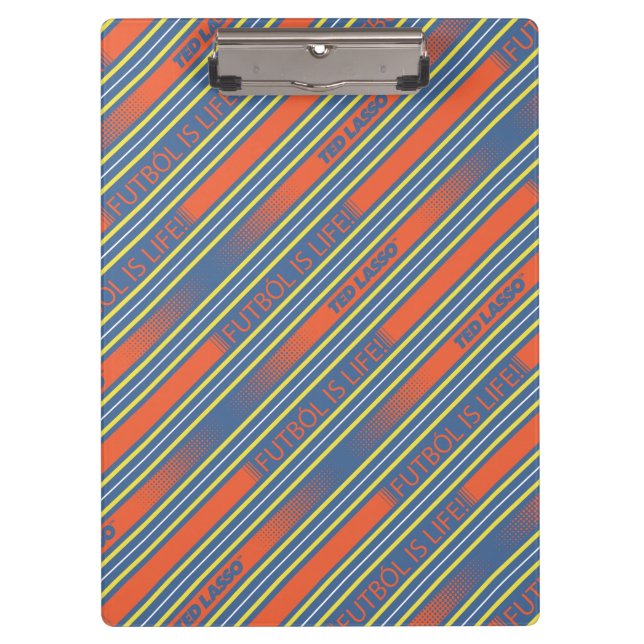 Ted Lasso | Fútbol is Life Stripe Pattern Clipboard (Front)