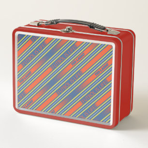 Ted Lasso Fútbol is Life Stripe Pattern Metal Lunch Box
