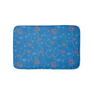 Ted Lasso   He's Here He's There Playbook Pattern Bath Mat