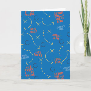 Ted Lasso   He's Here He's There Playbook Pattern Card