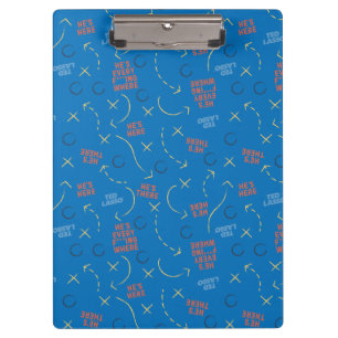 Ted Lasso   He's Here He's There Playbook Pattern Clipboard