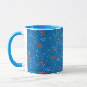 Ted Lasso   He's Here He's There Playbook Pattern Mug