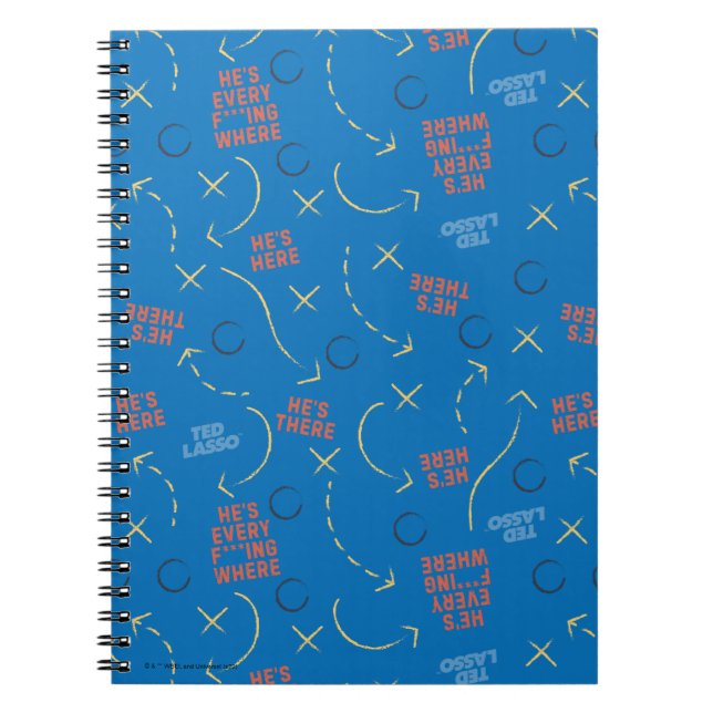 Ted Lasso | He's Here He's There Playbook Pattern Notebook (Front)