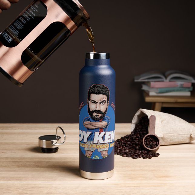 Ted Lasso | Roy Kent Bobblehead Water Bottle (Coffee)