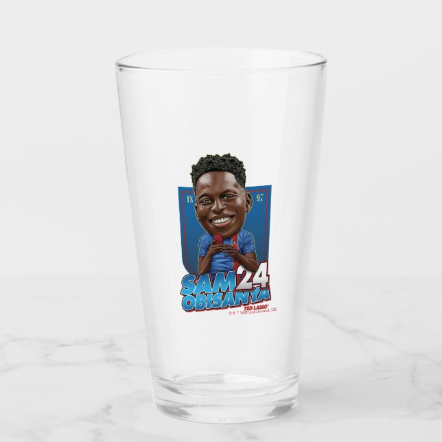 Ted Lasso | Sam Obisanya Bobblehead Glass (Front)