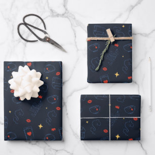 Ted Lasso   Tea and Biscuit Icon Toss Pattern Wrapping Paper Sheet