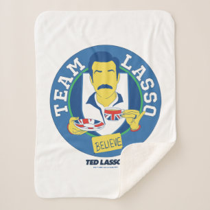 Ted Lasso   Team Lasso Tea Iconic Avatar Sherpa Blanket