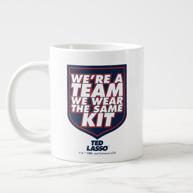 Ted Lasso | We're A Team Typography Graphic Large Coffee Mug (Left)