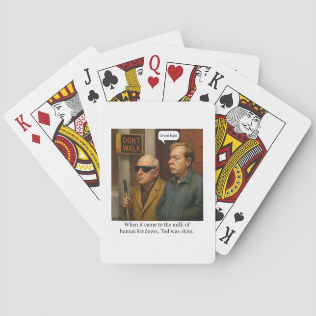 Ted was skim. T-Shirt Playing Cards (Back)