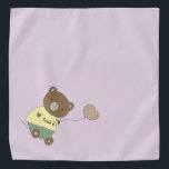 Tedd E. Teddy Bear Personalised Muted Purple Pet Bandana<br><div class="desc">I love this gorgeous muted lilac background colour! To me it's very silky. Adorned with a cute teddy bear...  holding a balloon. On his belly,  he has your pet's name. Background colour is customisable,  as are the font,  font colour,  and name... using the edit menu. Make it your own!</div>