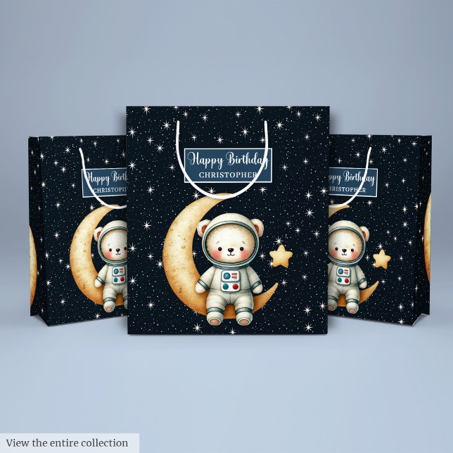 Teddy Astronaut Gift Bag for Boy Birthday Bash (Teddy Astronaut Gift Bag for Boy Birthday Bash)