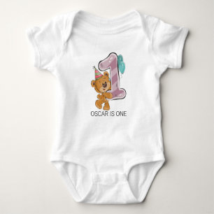 Teddy Baby Bear 1st Birthday Bodys Baby Baby Bodysuit