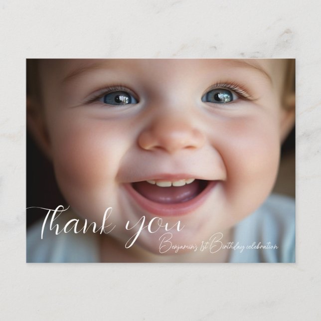 Teddy Bear 1st Birthday Colourful Balloons Postcard (Front)