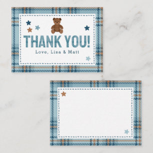 Teddy Bear 1st Birthday or Baby Shower Thank you Card