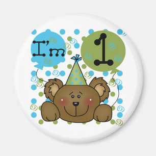 Teddy Bear 1st Birthday Tshirts and Gifts Magnet