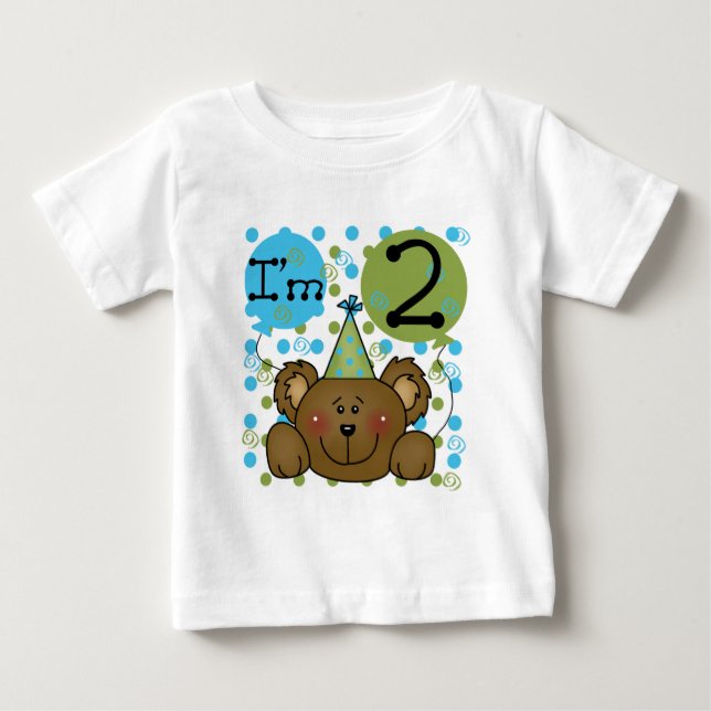 Teddy Bear 2nd Birthday Tshirts and Gifts (Front)
