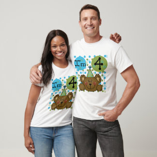 Teddy Bear 4th Birthday T-shirts and Gifts
