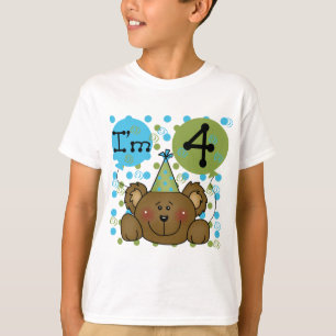 Teddy Bear 4th Birthday T-shirts and Gifts