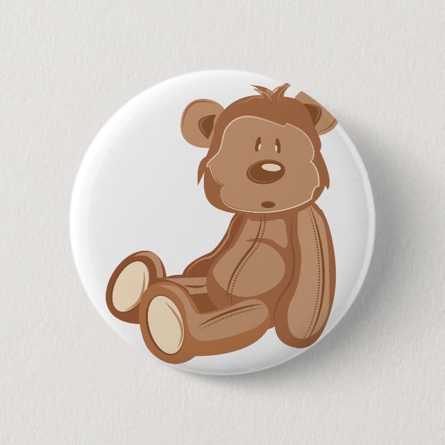 Teddy Bear 6 Cm Round Badge (Front)