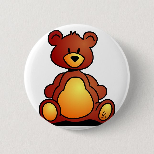 Teddy Bear 6 Cm Round Badge (Front)