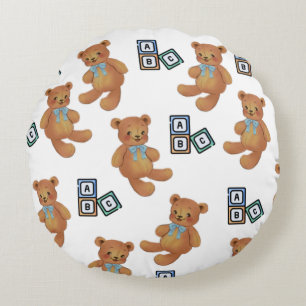 Teddy Bear & ABC Throw Pillow