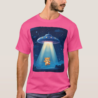 Teddy Bear Abducted By Ufo For An Intergalactic Cu T-Shirt