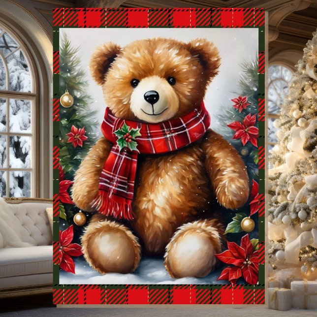 Teddy Bear Add Names Christmas From Grandparents Card (Creator Uploaded)