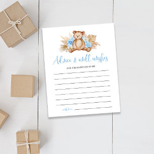 Teddy Bear Advice Card