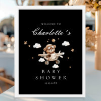 Teddy Bear & Aeroplane Welcome Baby Shower