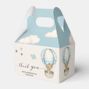 Teddy Bear Air Hot Balloons Baby Shower Favour Box