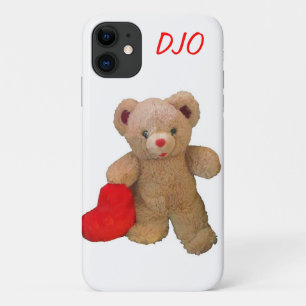 Teddy Bear and Big Red Heart Case-Mate iPhone Case