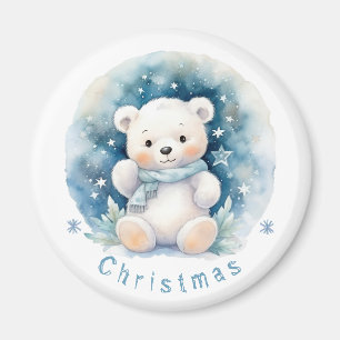 Teddy Bear and Christmas Magnet