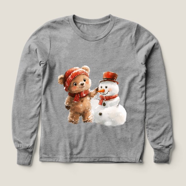 Teddy Bear and Snowman (Design Front)