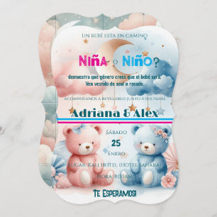 Teddy Bear and Stars Baby Shower Custom 