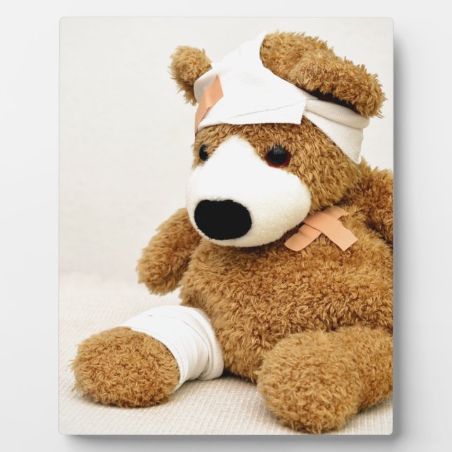 teddy bear animal custom personalise plaque (Front)