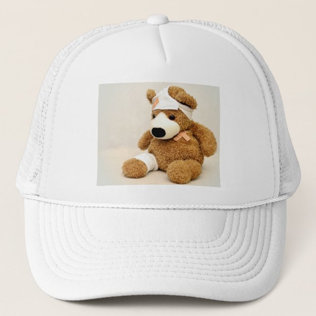 teddy bear animal custom personalise trucker hat (Front)