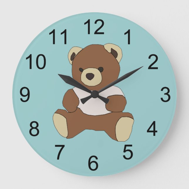 Teddy Bear Animal Wall Clock (Front)