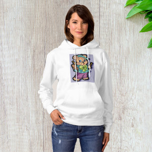 Teddy Bear Artist with Beret and Paint Brushes Hoodie