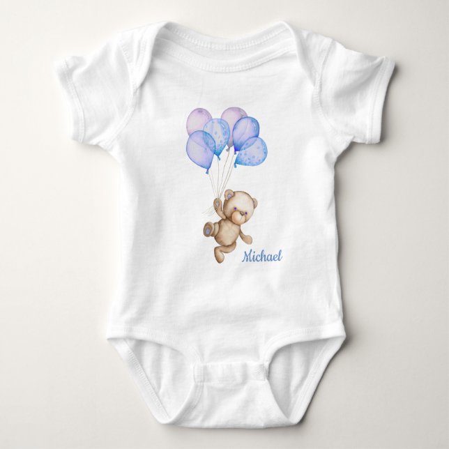 Teddy Bear Baby Bear Baby Bodysuit (Front)