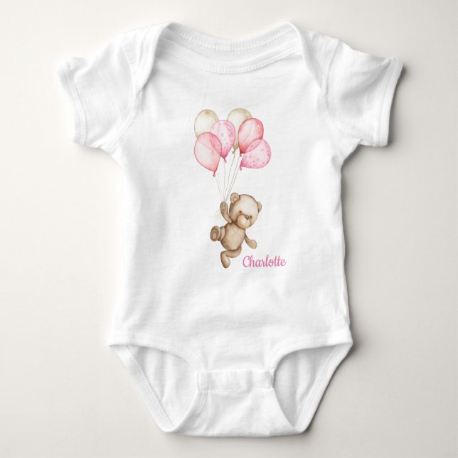 Teddy Bear Baby Bear Baby Bodysuit (Front)